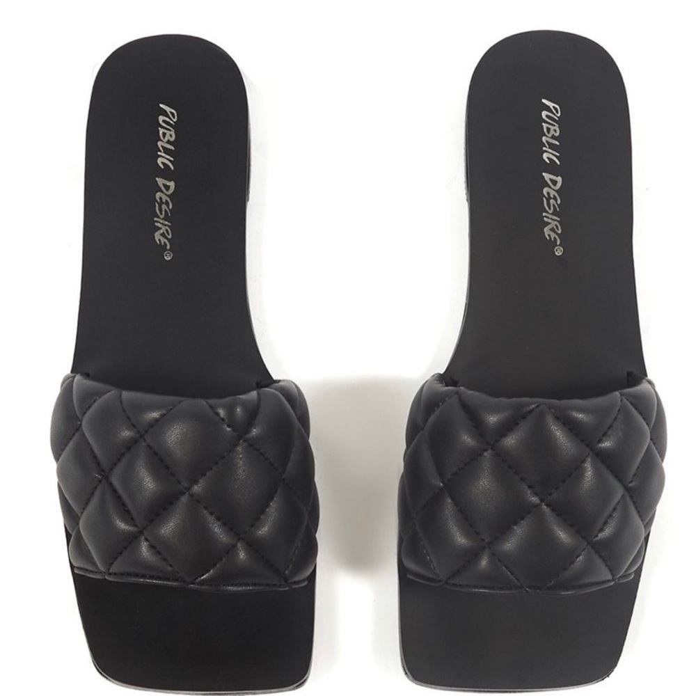 Black Slider Sandals